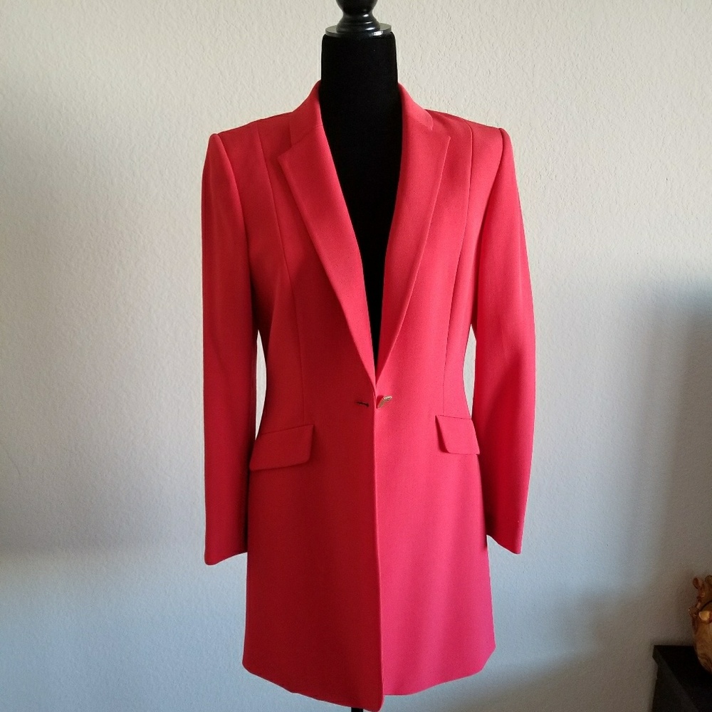 Never worn .New Elegance red jacket Tahari.